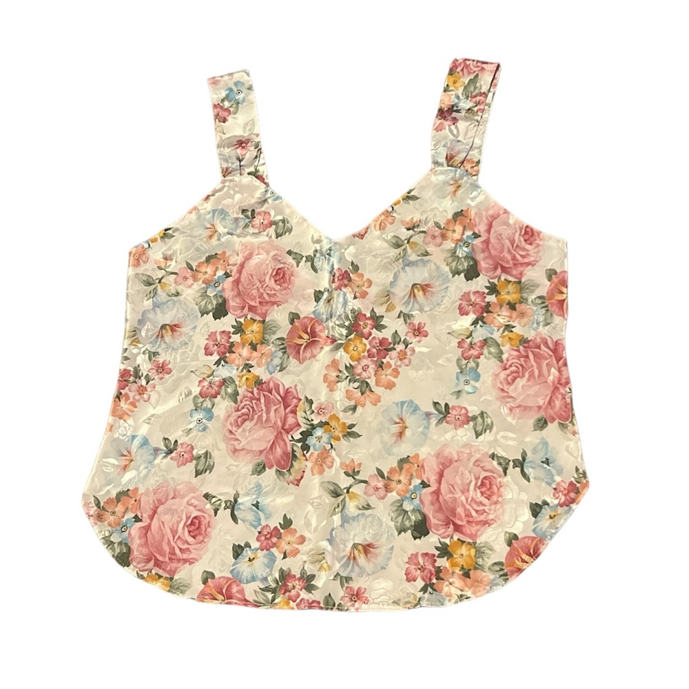 Vintage Circa 2000 Floral Tank Top Sz L